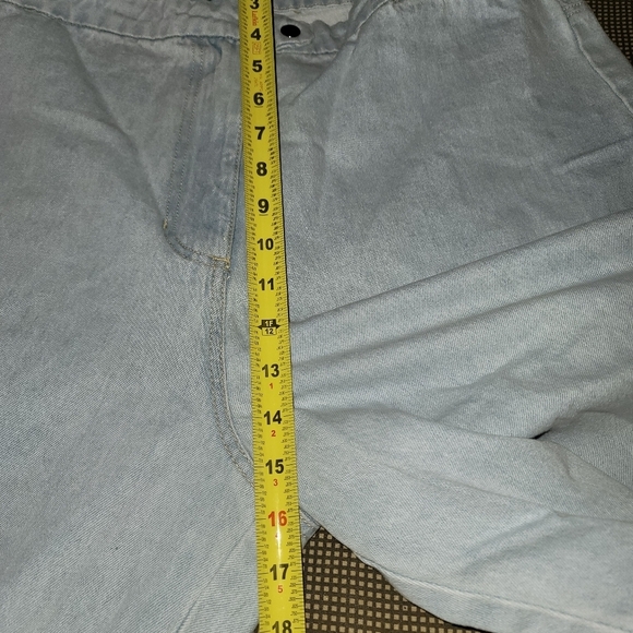 PrettyLittleThing Women's Light Blue Denim Cotton Wide Legs Casual Pants Size 20 - Picture 11 of 12